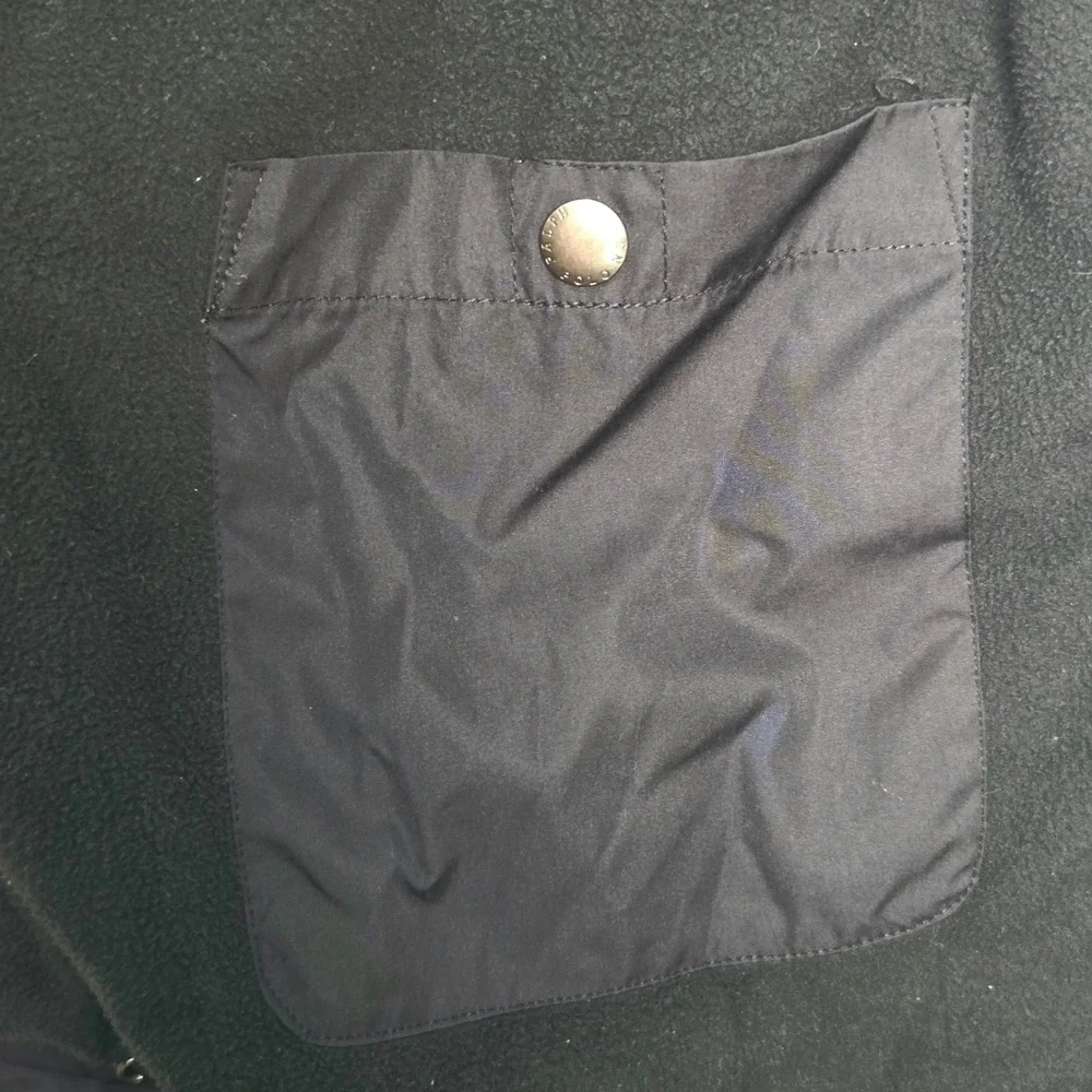Vtg Polo‎ Ralph Lauren Jacket Fleece Lined Mens Large Black Removeable Hooded